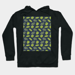 Tropical Leaves Pattern in Charcoal | Summer | Island Paradise | Tropical Hoodie